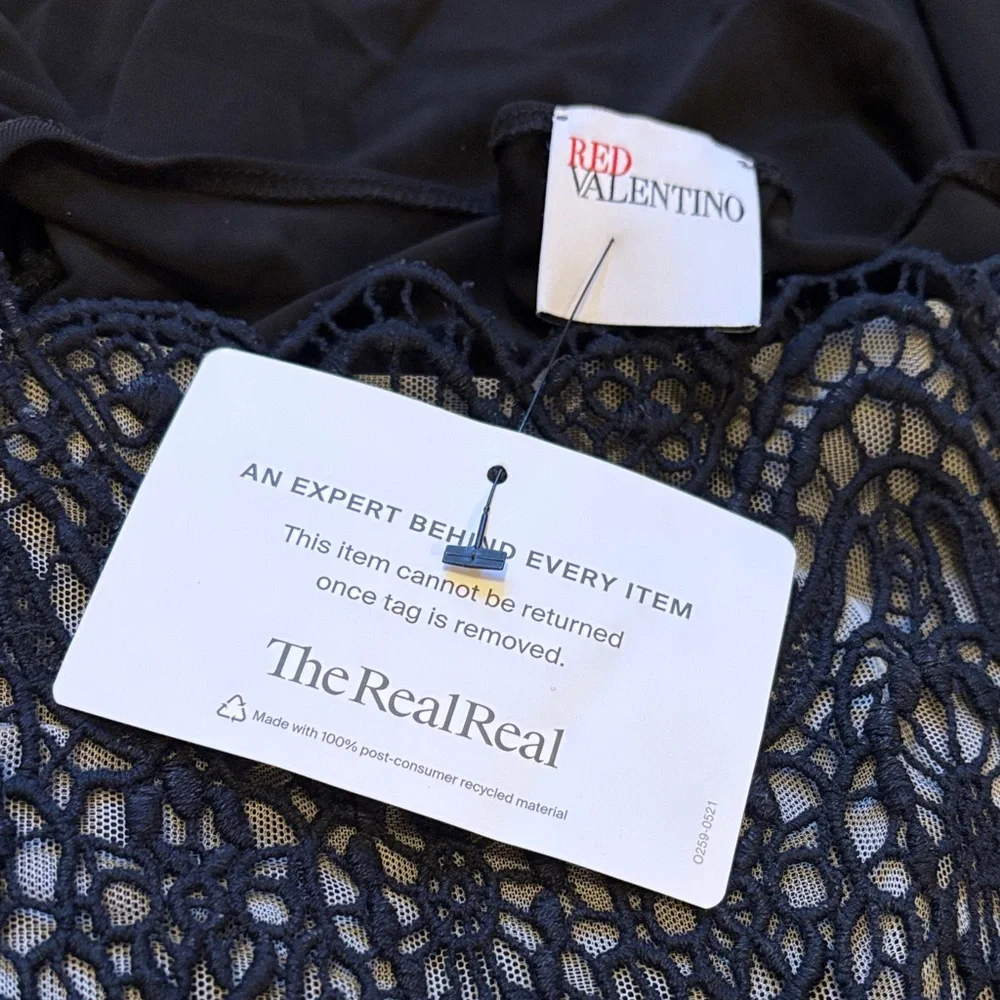 RED Valentino Black Lace Top - Size Medium - Picture 8 of 12
